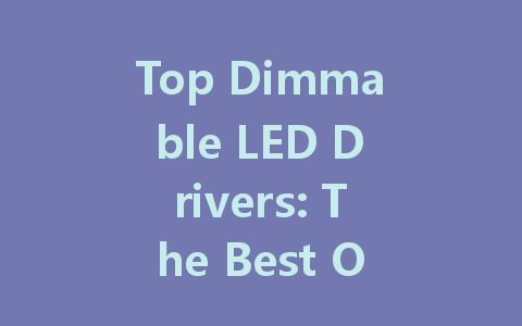 Top Dimmable LED Drivers: The Best Options for Your Lighting Needs