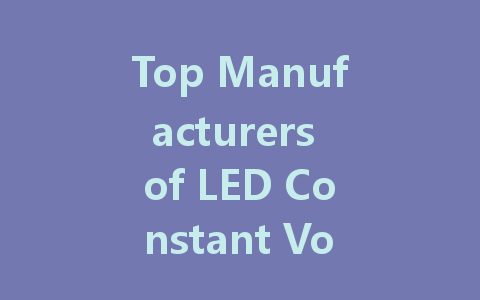 Top Manufacturers of LED Constant Voltage Drive Power Supplies in Huizhou