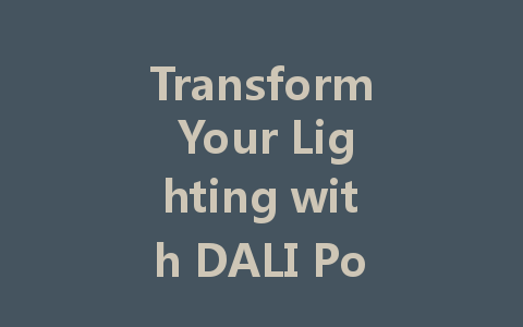 Transform Your Lighting with DALI Power Supply: Key to Smart and Efficient Solutions