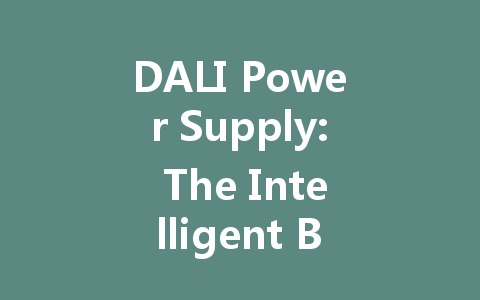 DALI Power Supply: The Intelligent Backbone of Future Lighting Systems