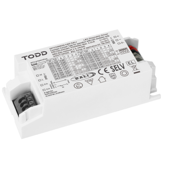 Constant Current Dimmable Driver DALI 53w 650-1400ma